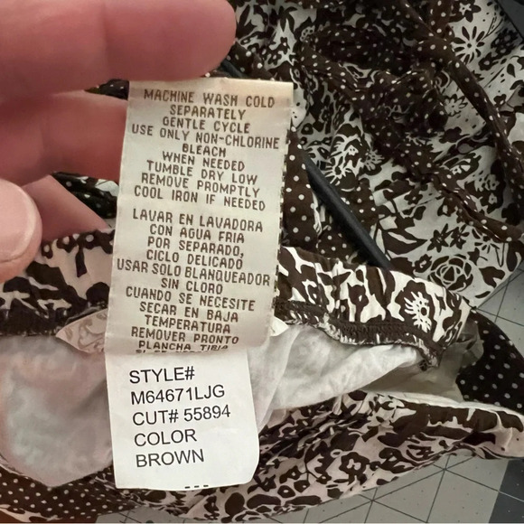 Speechless vintage flare brown/white dress.  Cotton. Size 7 - Picture 7 of 7